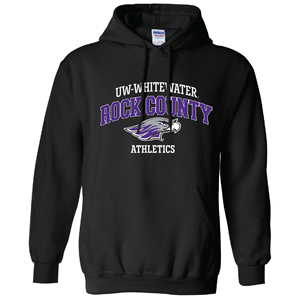 Hooded Sweatshirt Rock County over Mascot and Athletics CS -  black