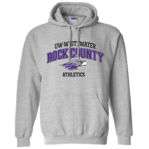 Hooded Sweatshirt Rock County over Mascot and Athletics CS -  grey