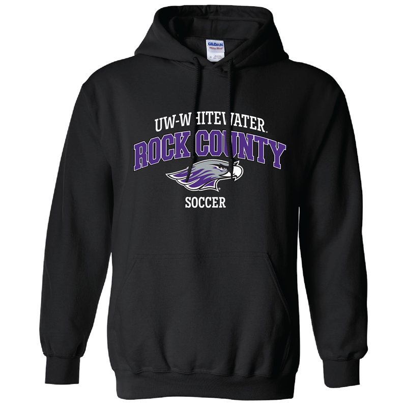Hooded Sweatshirt Rock County over Mascot and Soccer CS | UW