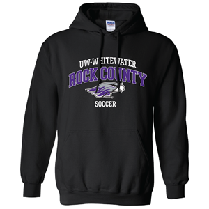 Hooded Sweatshirt Rock County over Mascot and Soccer CS -  black