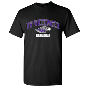 Image of T-Shirt UW-Whitewater over Alumni CS -  black