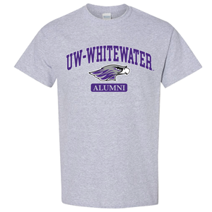 Image of T-Shirt UW-Whitewater over Alumni CS -  grey