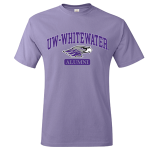 T-Shirt UW-Whitewater over Alumni CS -  lavender