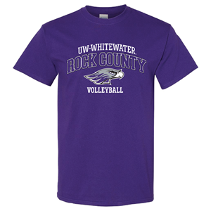 T-Shirt Rock County over Mascot and Volleyball CS -  purple