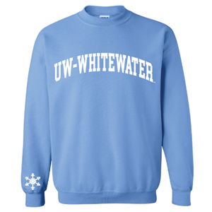 Image of Winter Crewneck White on Blue CS