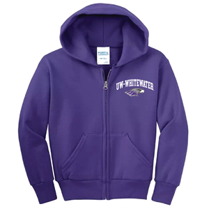 Image of Youth Full Zip Sweatshirt UW-Whitewater over Mascot CS