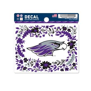 Decal - Mascot Head with Floral Border