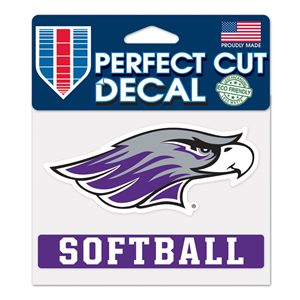 Decal - 4" x 5" Mascot over Softball - main view