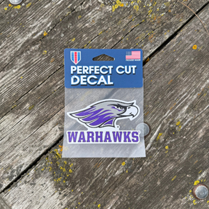 Decal - 4x4 with Mascot Head over Warhawks