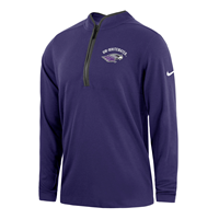 1/2 Zip Dri-Fit Sweatshirt with Embroidered UW-Whitewater arched over Mascot