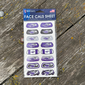 Image of Face Cals Sheet - Assorted Mascot Head Designs