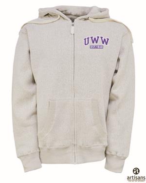 Artisans Full Zip Embroidered UWW Warhawks over Alumni