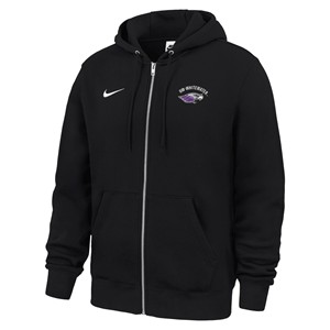Nike Full Zip Fleece with UW-Whitewater Arched over Mascot - main view