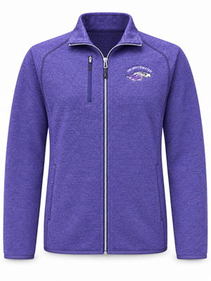 Cutter & Buck Knit Sweater Full Zip Jacket with UW-Whitewater Arched over Mascot - main view