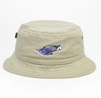 Bucket Hat - Khaki Color with Embroidered Mascot