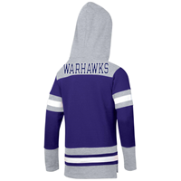 Champion Hockey Hooded Sweatshirt with Embroidered Mascot and Tackle Twill UW Whitewater