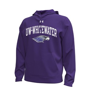 Under Armor Hooded Sweatshirt Fleece UW-Whitewater over Mascot - main view