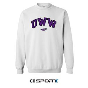 CI Sport Crewneck Sweatshirt Embroidered UWW over Mascot -  ash