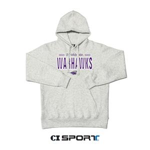 CI Sport Hooded Sweatshirt Embroidered UW-Whitewater Warhawks over Mascot