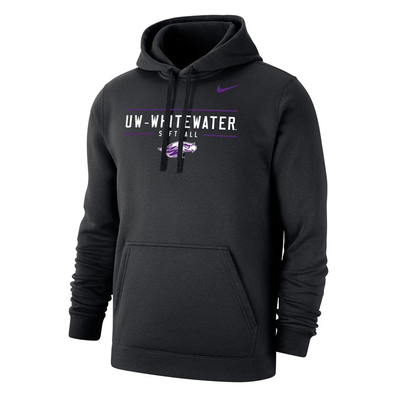 Softball Nike Club Fleece Hooded Sweatshirt UW Whitewater Bookstore