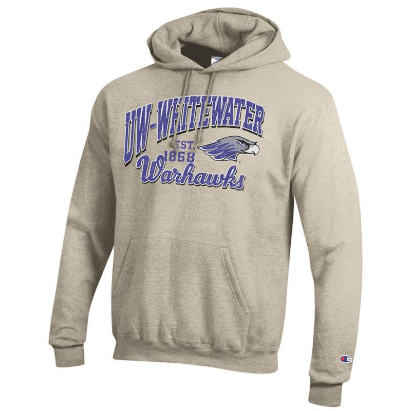 Image of Champion Hooded Sweatshirt UW-Whitewater Established 1868 Mascot over Warhawks (SKU 107708493) Image of Champion Hooded Sweatshirt UW-Whitewater Established 1868 Mascot over Warhawks (SKU 107708493)