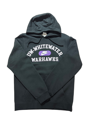 Image of Nike Hooded Sweatshirt  UW-W over Pill Swoosh Warhawk -  black