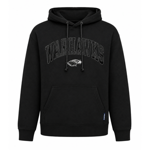 CI Sport Hoodie Black Warhawks over Grey Mascot - main view