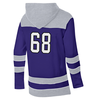 Image of Champion Hooded Sweatshirt Hockey Design with Tackle Twill Slanted Warhawks -  1