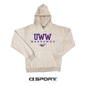 CI Sport Hooded Sweatshirt Embroidered UWW Warhawks over Mascot