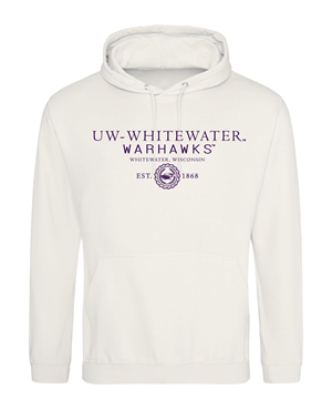 Freedomwear Hooded Sweatshirt UW-Whitewater Warhawks over Whitewater, Wisconsin Established 1868