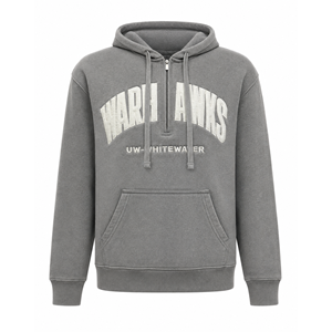 Camp David 1/4 Zip with Hood Full Chest Warhawks Arched over UW-Whitewater - main view