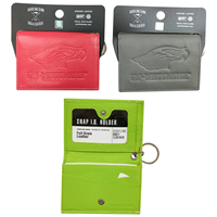ID Holder - Leather Snap ID Holder Wallet with Mascot over UW-Whitewater