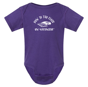 Image of Freedomwear Infant Bodysuit with New To The Flock over Mascot and UW-Whitewater