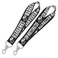 Key Strap - 7" UW-Whitewater and Mascot with 1" Ring and Clip