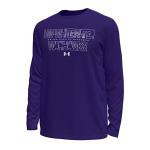 Image of Under Armour Long Sleeve UW-Whitewater Warhawks between Outlined UW-Whitewater Warhawks