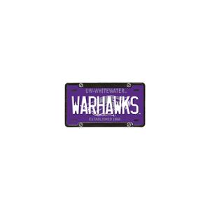 Image of Magnet - License Plate with UW-Whitewater over Warhawks Established 1868