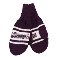 Image of MIttens - Knit Mittens Striped with Warhawks