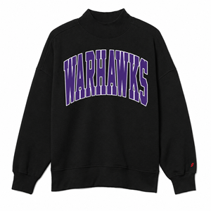 L2 Brands Mock Neck Oversized Crewneck with Warhawks - main view