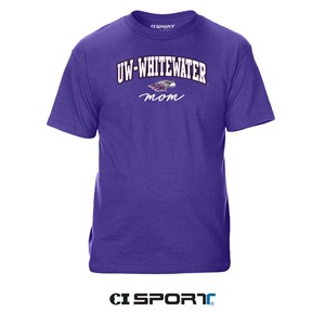 CI Sport T-Shirt UW-Whitewater over Mascot Mom Script - main view