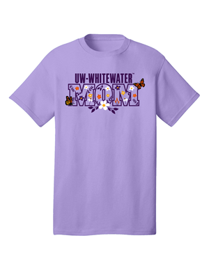 Freedomwear T-Shirt UW-Whitewater over Mom with Flower Design - main view
