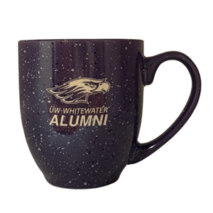Mug - Speckled Purple UW-Whitewater Alumni with Mascot - main view