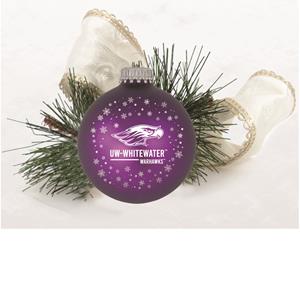 Image of Ornament - Mascot over UW-Whitewater with Snowflakes