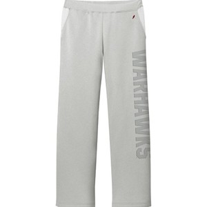 League Grey Wide Leg Fleece Sweatpants With Warhawks Down the Leg - main view
