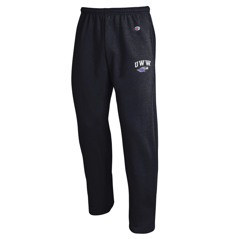Champion Sweatpants UWW arched over Mascot UW Whitewater Bookstore