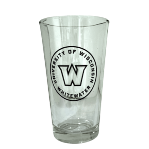 Glass - 16 oz Secondary Logo University of Wisconsin Whitewater - main view
