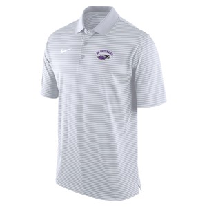 Nike Polo Dri-Fit Tour Striped UW-Whitewater over Mascot - main view