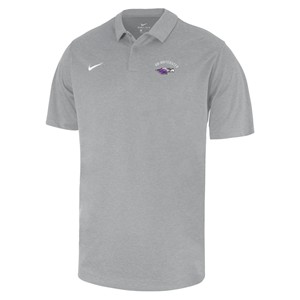 Nike Grey Polo with UW-Whitewater Arched over Mascot - main view