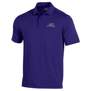 Image of Under Armour Polo with Mascot over UW-Whitewater - purple (SKU: 1077620942) Image of Under Armour Polo with Mascot over UW-Whitewater - purple