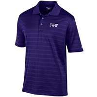 Champion Textured Stripe Polo with Embroidered UW-W