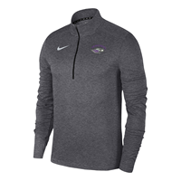 Image of Nike 1/4 Zip Pacer Dri-Fit UW-Whitewater arched over Mascot -  grey
